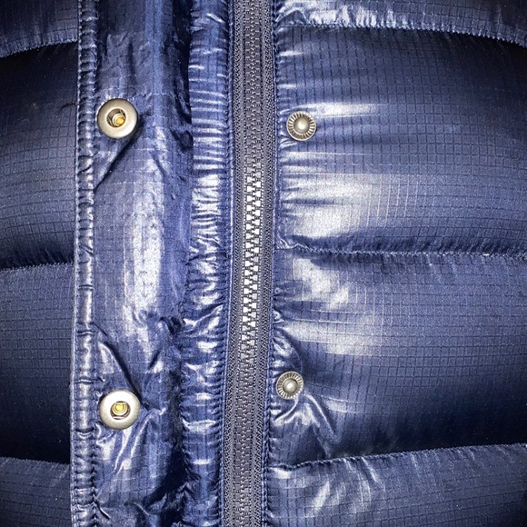 J. Crew Goose Down Vest XS Navy Blue Zip Snap - Picture 5 of 6